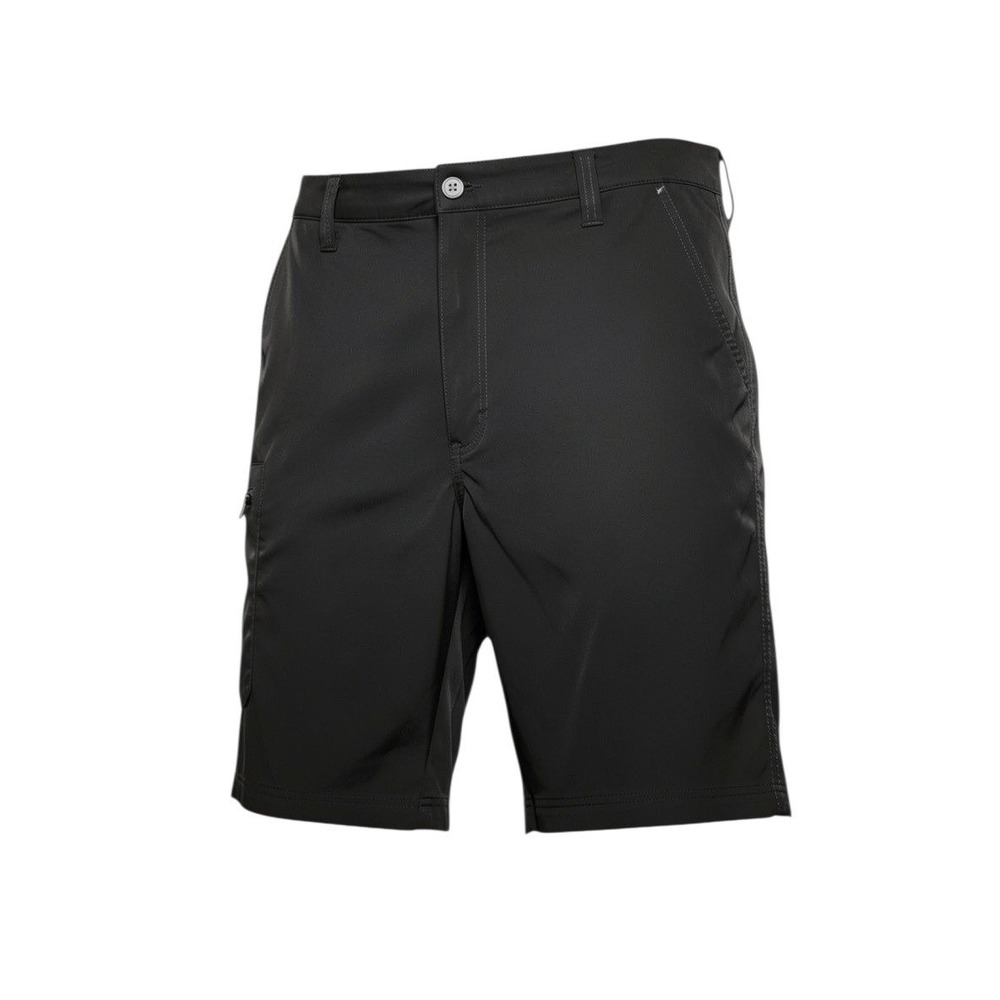 TravisMathew Performance Golf Shorts 36 Black Side Zip Pocket Stretch Mens